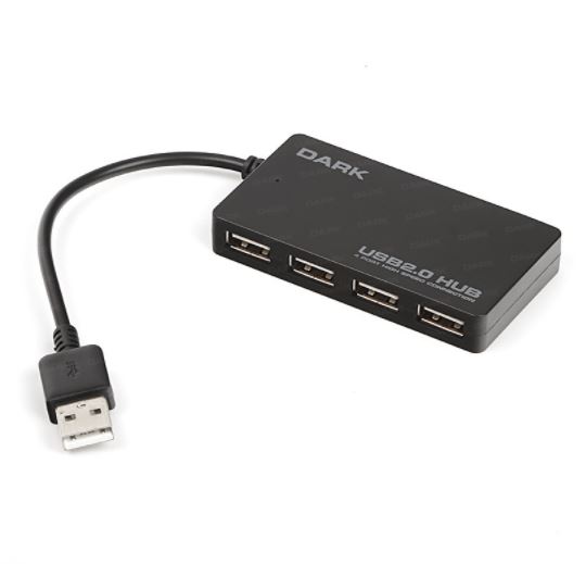 Dark 4 Port USB2.0 Hub (DK-AC-USB242) - DK-AC-USB242