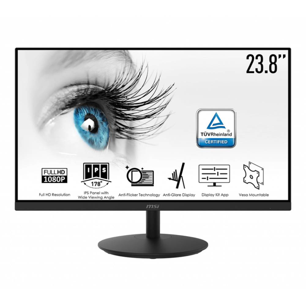 23.8" MSI Pro MP242 IPS 5Ms 75HZ MM HDMI D-SUB Monitor - PRO MP242