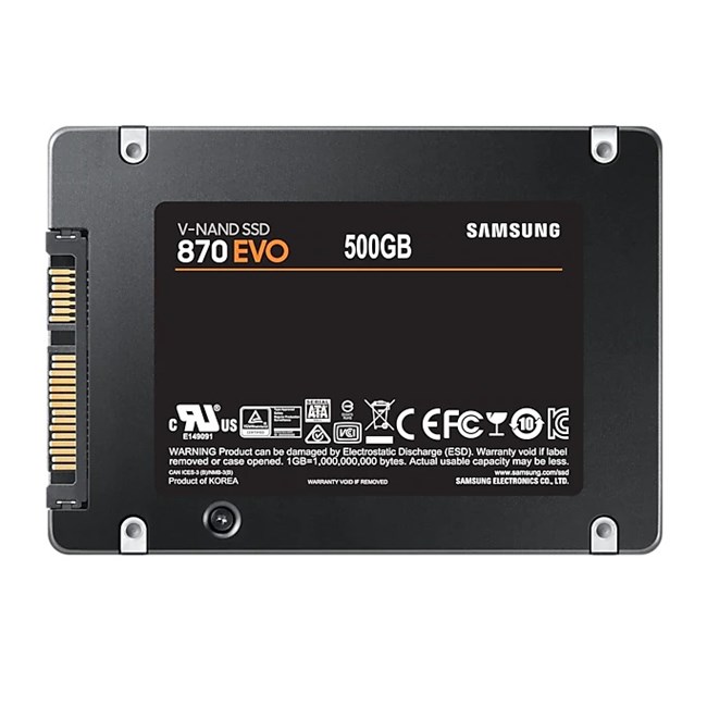 Samsung 870 Evo 500GB 2.5" Sata3 SSD 560/530MB/s (MZ-77E500BW) - MZ-77E500BW