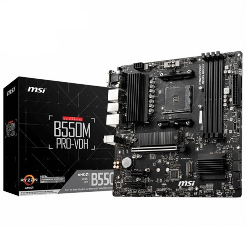 MSI B550M PRO-VDH AM4 Vga+Ses+GLan DDR4 HDMI DP M2 USB 3.2 mATX - B550M PRO-VDH