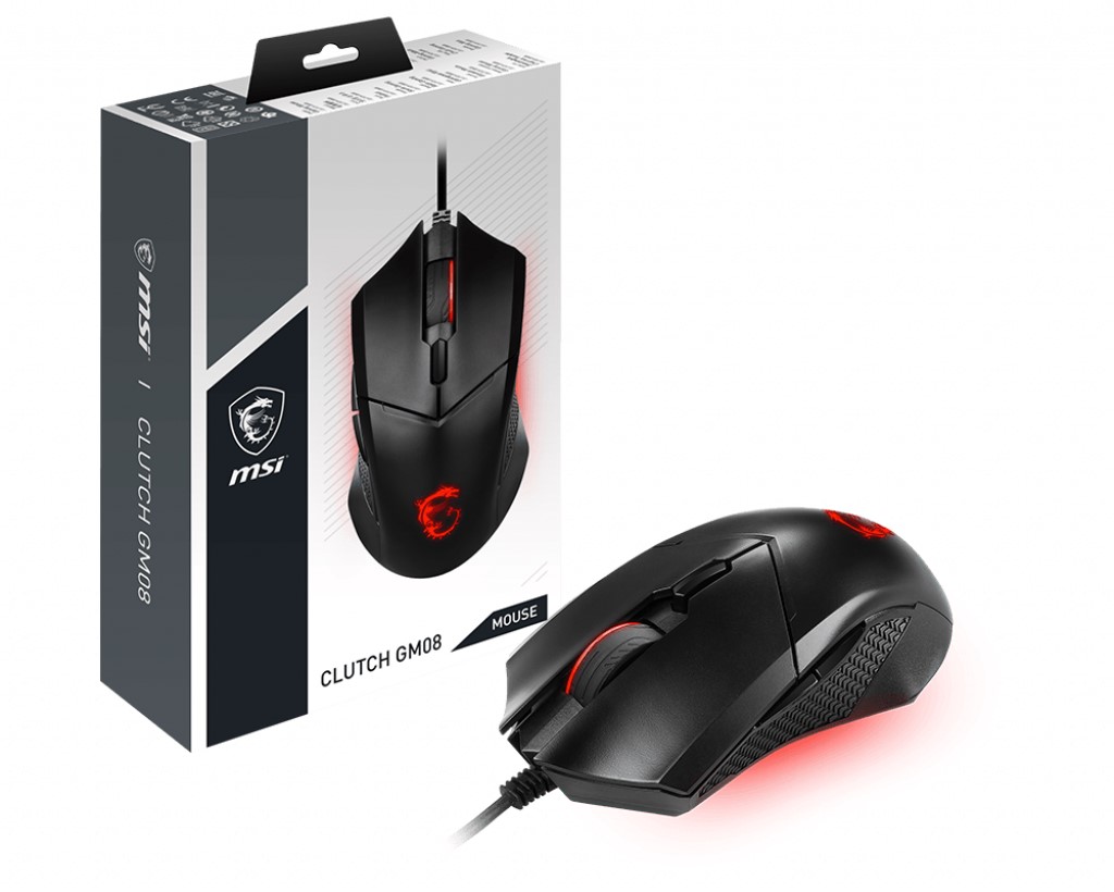 MSI GG CLUTCH GM08 4200 DPI GAMING USB Siyah Mouse - CLUTCH GM08