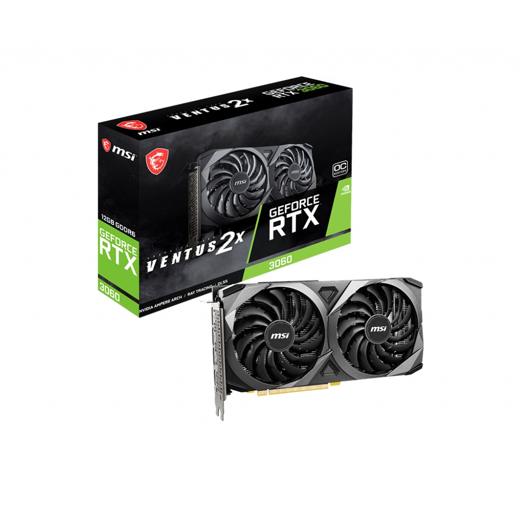 MSI 12GB GEFORCE RTX 3060 VENTUS 2X 12G OC GDDR6 [192Bit] HDMI 3xDP - RTX 3060 VENTUS 2X 12GOC