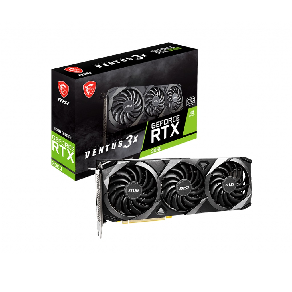 MSI 12GB GEFORCE RTX 3060 VENTUS 3X 12G OC GDDR6 [192Bit] HDMI 3xDP - RTX 3060 VENTUS 3X 12GOC