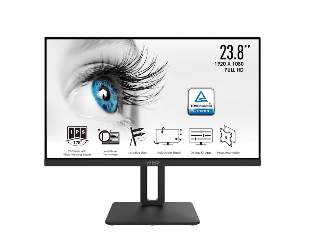 23.8" MSI Pro MP242P IPS 5Ms 75HZ MM HDMI D-SUB Monitor - PRO MP242P