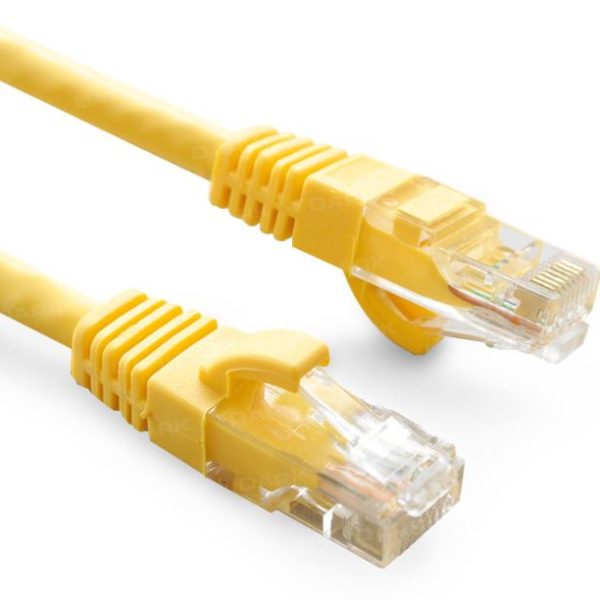 Dark 1 Metre Cat6 CU AWG24/7 UTP Sarı Patch Network Kablosu [DK-CB-NT6U100Y] - DK-CB-NT6U100Y