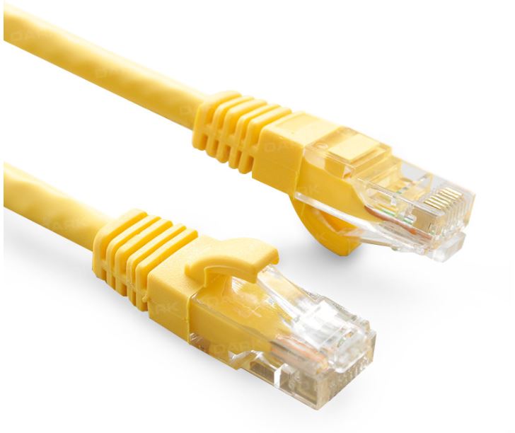 Dark 1 Metre Cat6 CU AWG24/7 UTP Sarı Patch Network Kablosu [DK-CB-NT6U100Y] - DK-CB-NT6U100Y