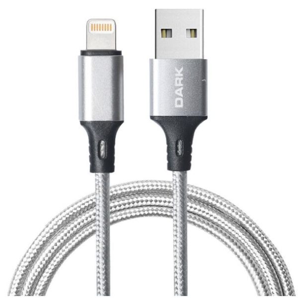 Dark 1 Metre Lightning Örgülü Apple Şarj ve Data Kablosu [DK-CB-LT100BR] - DK-CB-LT100BR