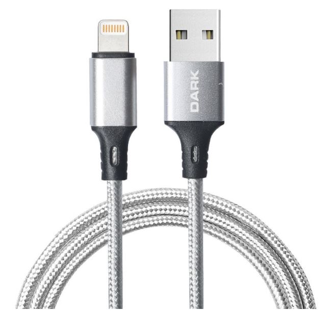 Dark 1 Metre Lightning Örgülü Apple Şarj ve Data Kablosu [DK-CB-LT100BR] - DK-CB-LT100BR