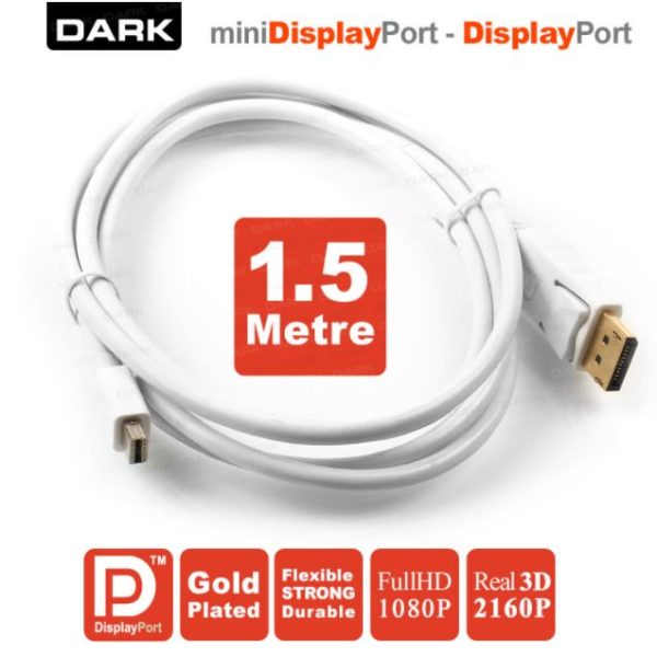 Dark 1.5 Metre Mini Display Port to Display Port Kablo [DK-CB-DPXMDPL150] - DK-CB-DPXMDPL150