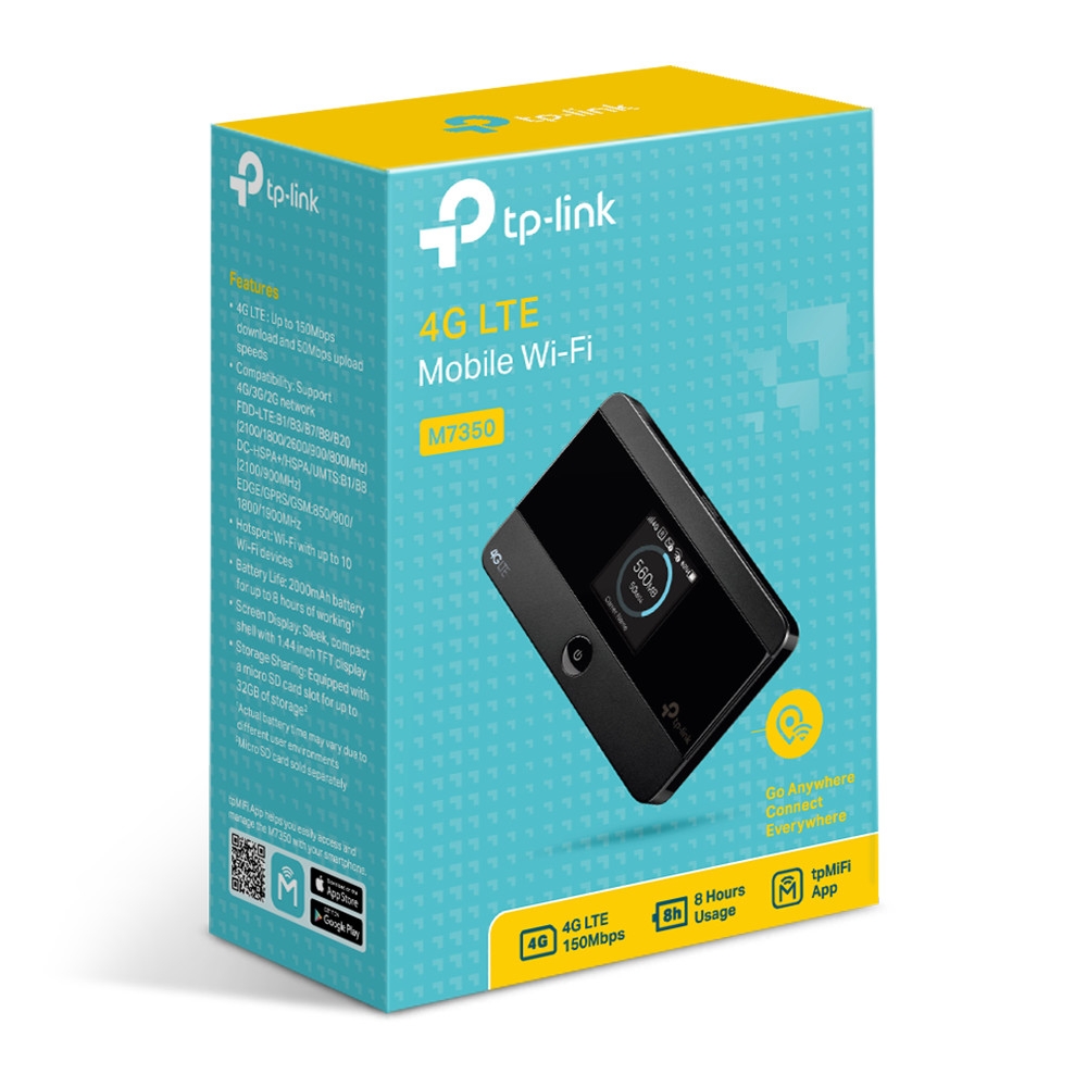 Tp-Link M7200 150Mbps 4G LTE Mobile Wi-Fi ( Sim Kartlı ) ( Mobil Router ) - Net.Acc.Mob.0001