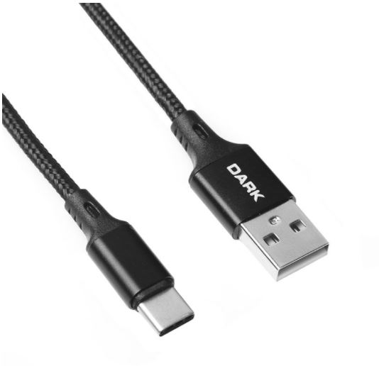 Dark 1 Metre USB 3.1 (Type-C) Örgü Şarj ve Data Kablosu [DK-CB-U31L100BR] - DK-CB-U31L100BR