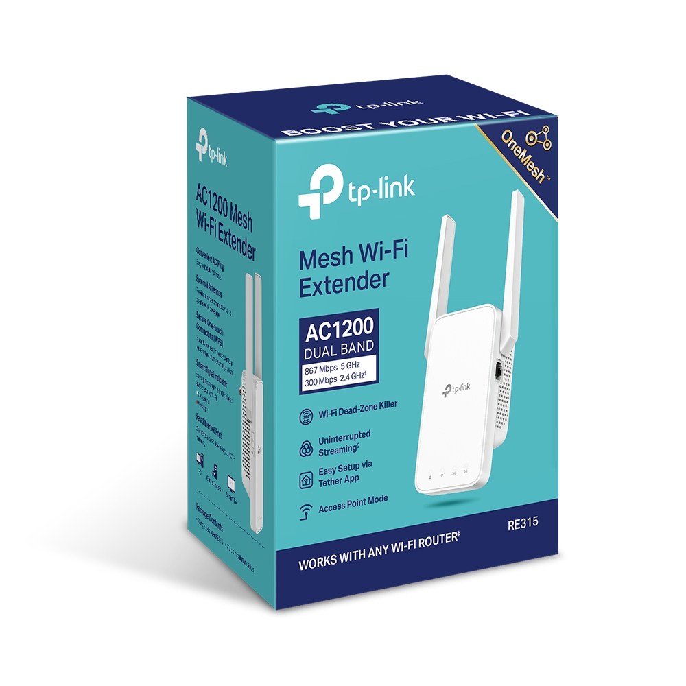 Tp-Link RE315 AC1200 Wi-Fi Range Extender ( Menzil Genişletici ) - Net.Acc.Men.0002