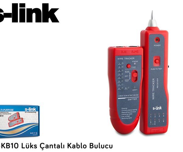 S-LINK SL-KB10 Lüks Çantalı Kablo Bulucu ve Tester - SL-KB10