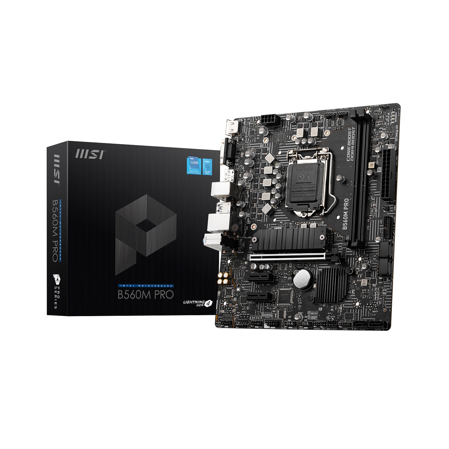 MSI B560M PRO-E LGA1200P11 DDR4 Ses+GLan VGA HDMI M2 4xUSB3.2 mATX - B560M PRO-E