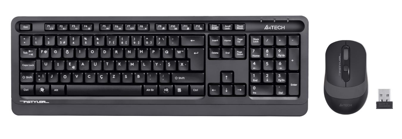A4 Tech FG1010F Kablosuz Siyah F Klavye Mouse Set - FG1010F