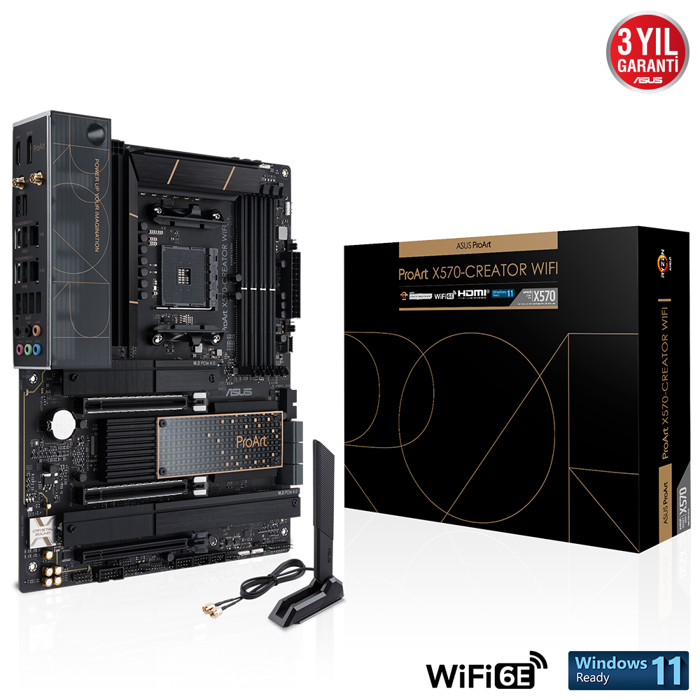 Asus ProArt X570-CREATOR WIFI AM4 DDR4 Ses+2.5GLan HDMI 3xM2 USB3.2 ATX - 90MB18Z0-M0EAY0