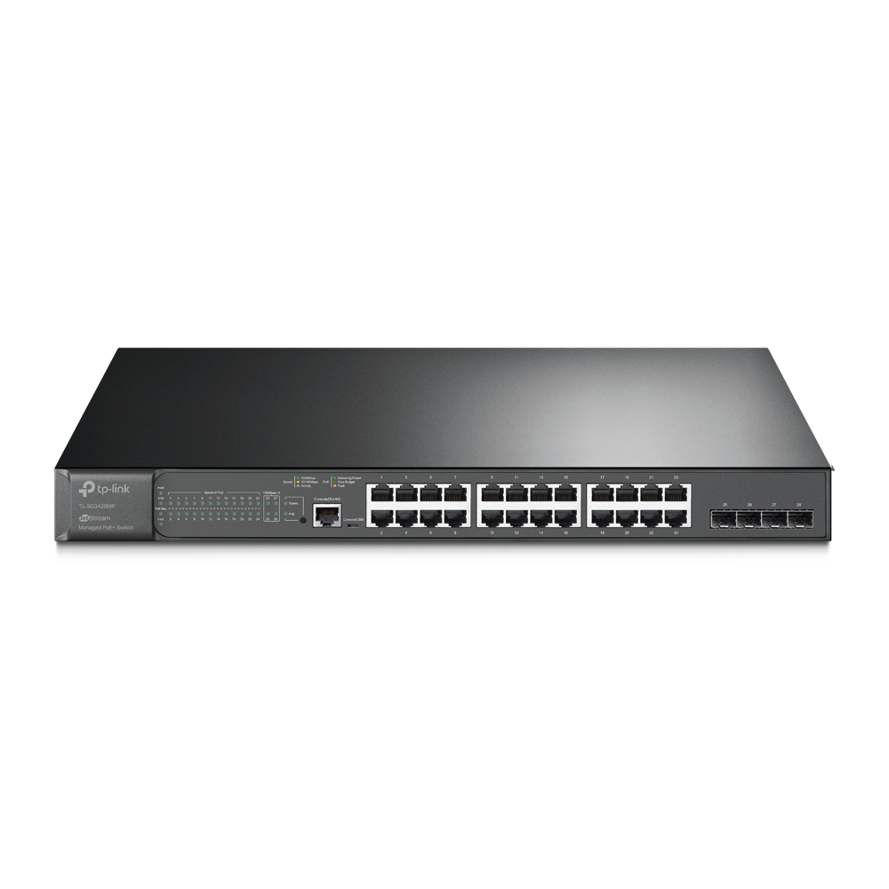 Tp-Link (O) 28Port TL-SG3428MP Jetstream PoE+ 4xSFP Switch - TL-SG3428MP