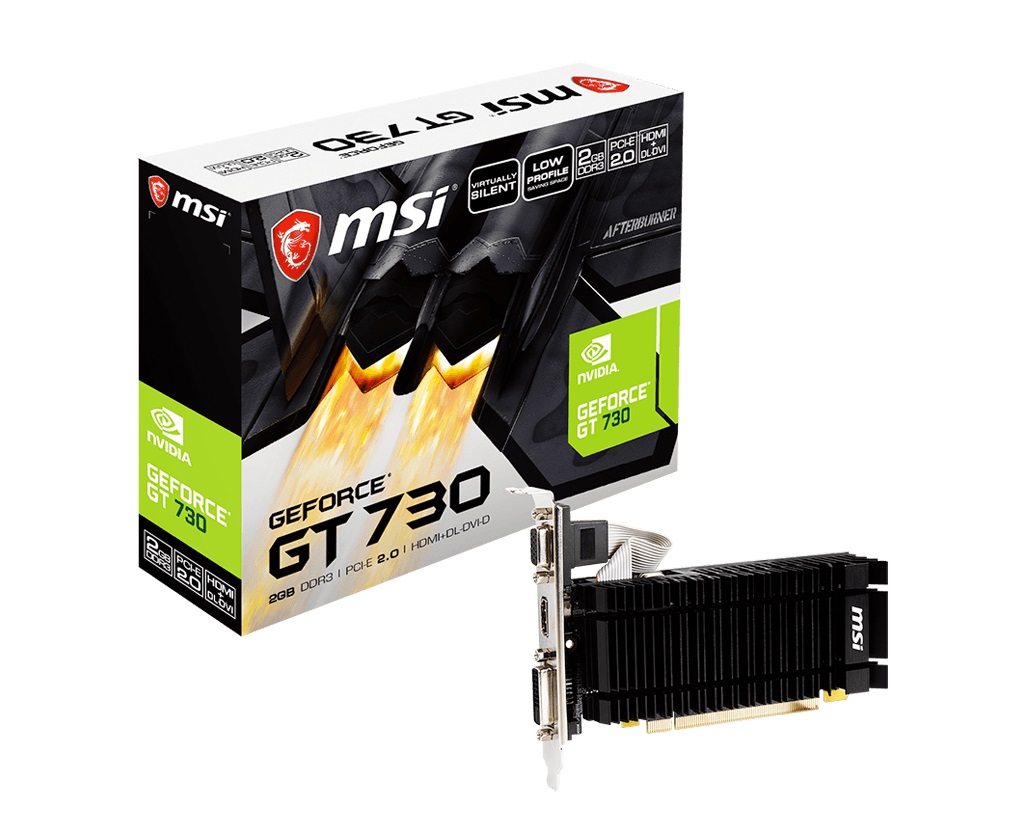 MSI 2GB GT 730 N730K-2GD3H/LPV1 DDR3 [64Bit] DVI-D HDMI D-Sub - N730K-2GD3H/LPV1