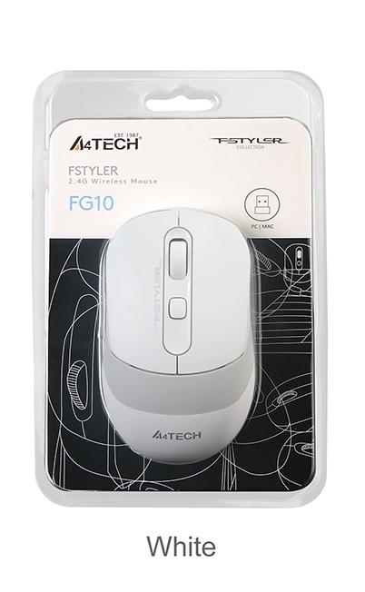 A4-Tech FG10 2000 DPI Kablosuz Beyaz Mouse - FG10 Beyaz