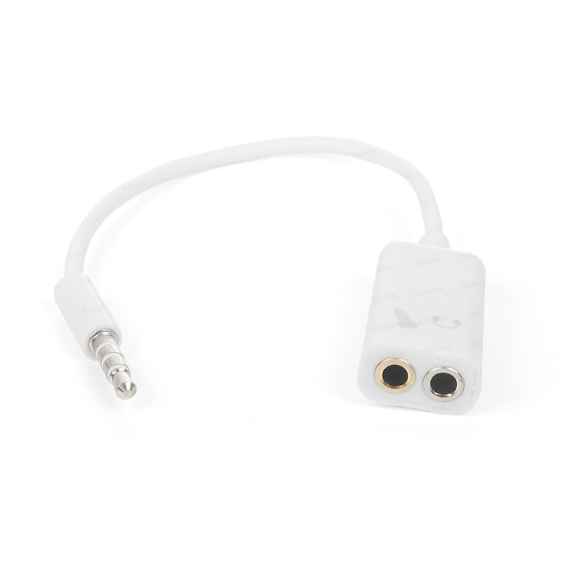 Dark 2x3.5mm Stereo Dişi - 4pin 3.5mm Stereo Erkek Y Kablo - DK-CB-AUC03