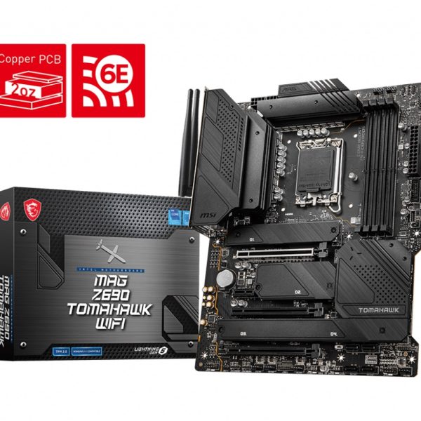 MSI MAG Z690 TOMAHAWK WIFI LGA1700P DDR5 Ses+2.5Lan HDMI DP 4xM2 USB3.2 ATX - MAG Z690 TOMAHAWK WIFI