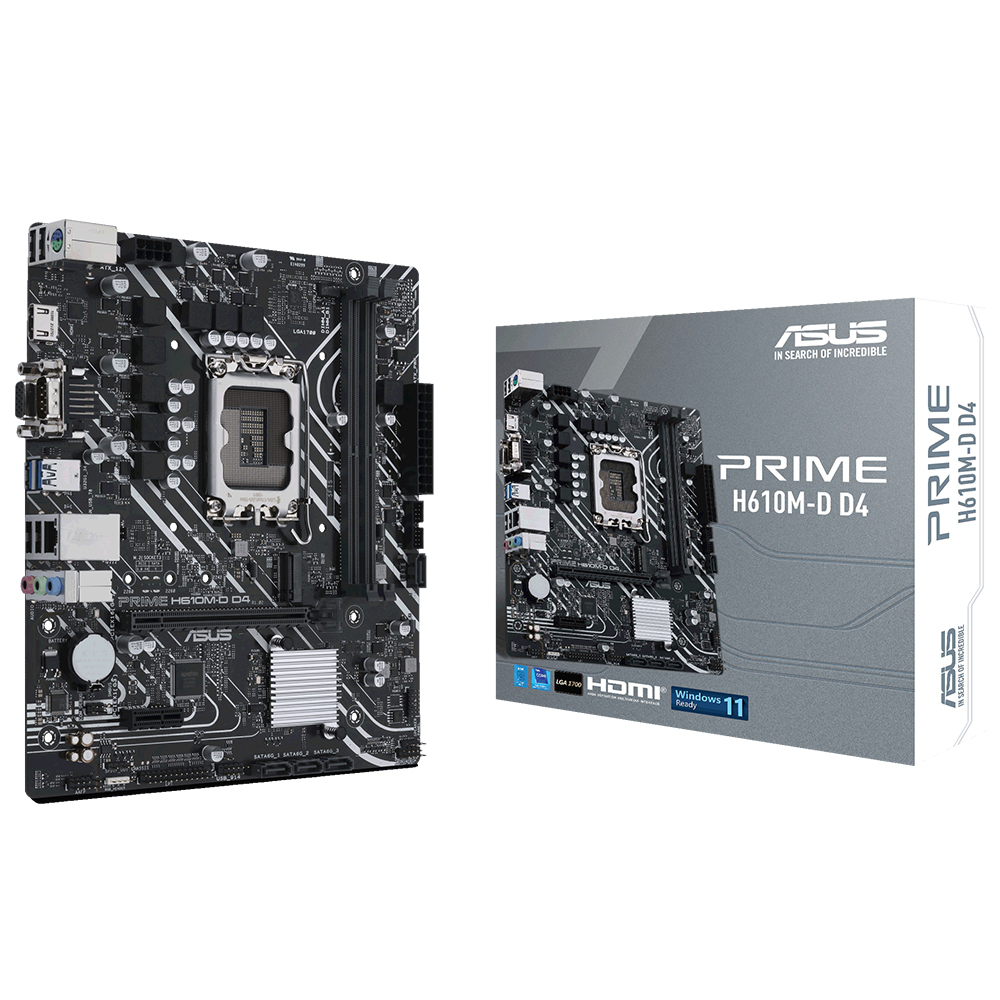 Asus PRIME H610M-D D4 LGA1700P DDR4 Ses+GLan HDMI D-Sub M2 USB3.2 mATX - 90MB1A00-M0EAY0