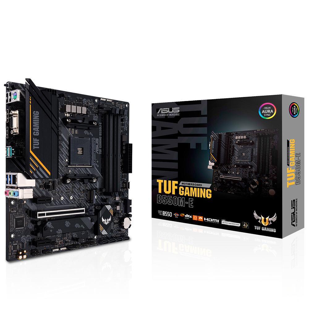 Asus TUF GAMING B550M-E AM4 DDR4 Ses+GLan HDMI DP D-Sub 2xM2 USB3.2 mATX - 90MB17U0-M0EAY0
