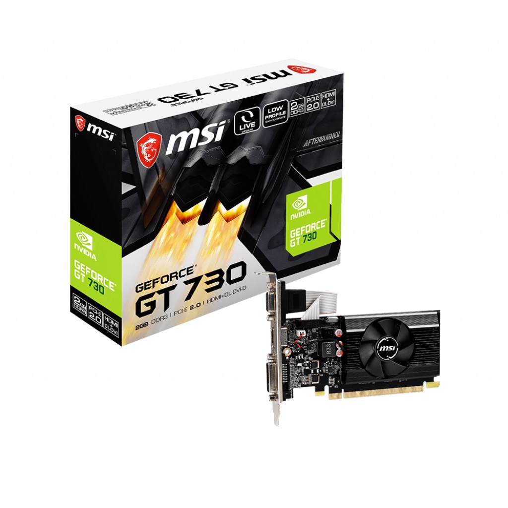 MSI 2GB GT 730 N730K-2GD3/LP DDR3 [64Bit] DVI-D HDMI D-Sub - N730K-2GD3/LP