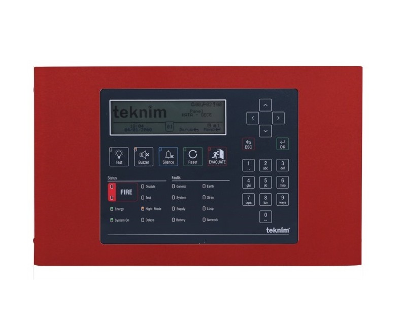 TEKNİM TFP-1240R Analog Adresli Tekrarlayıcı Panel (Kırmızı) - TFP-1240R
