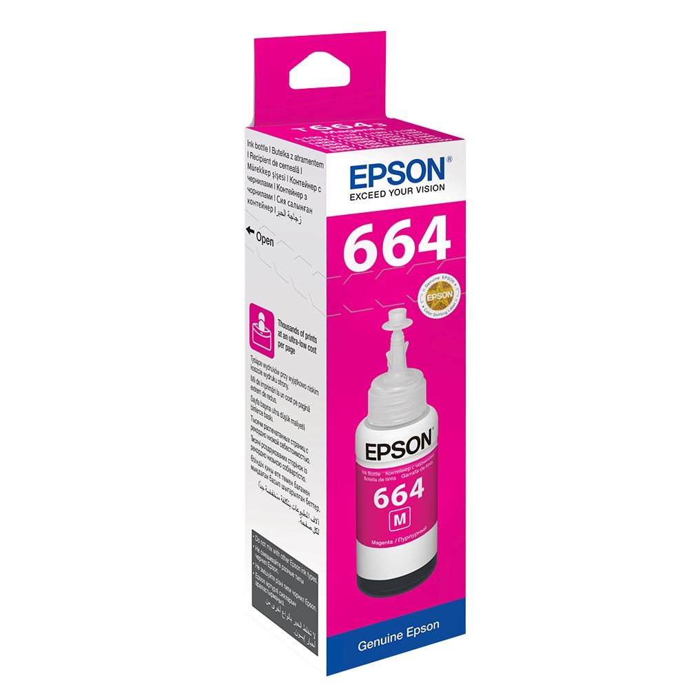 EPSON T6643 L100/ L200/ L300 MAGENTA MÜREKKEP 70ML - C13T66434A