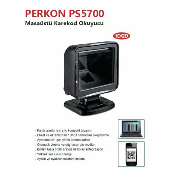 PERKON PS5700 USB 1D-2D (Karekod) Barkod Okuyucu - PS5700