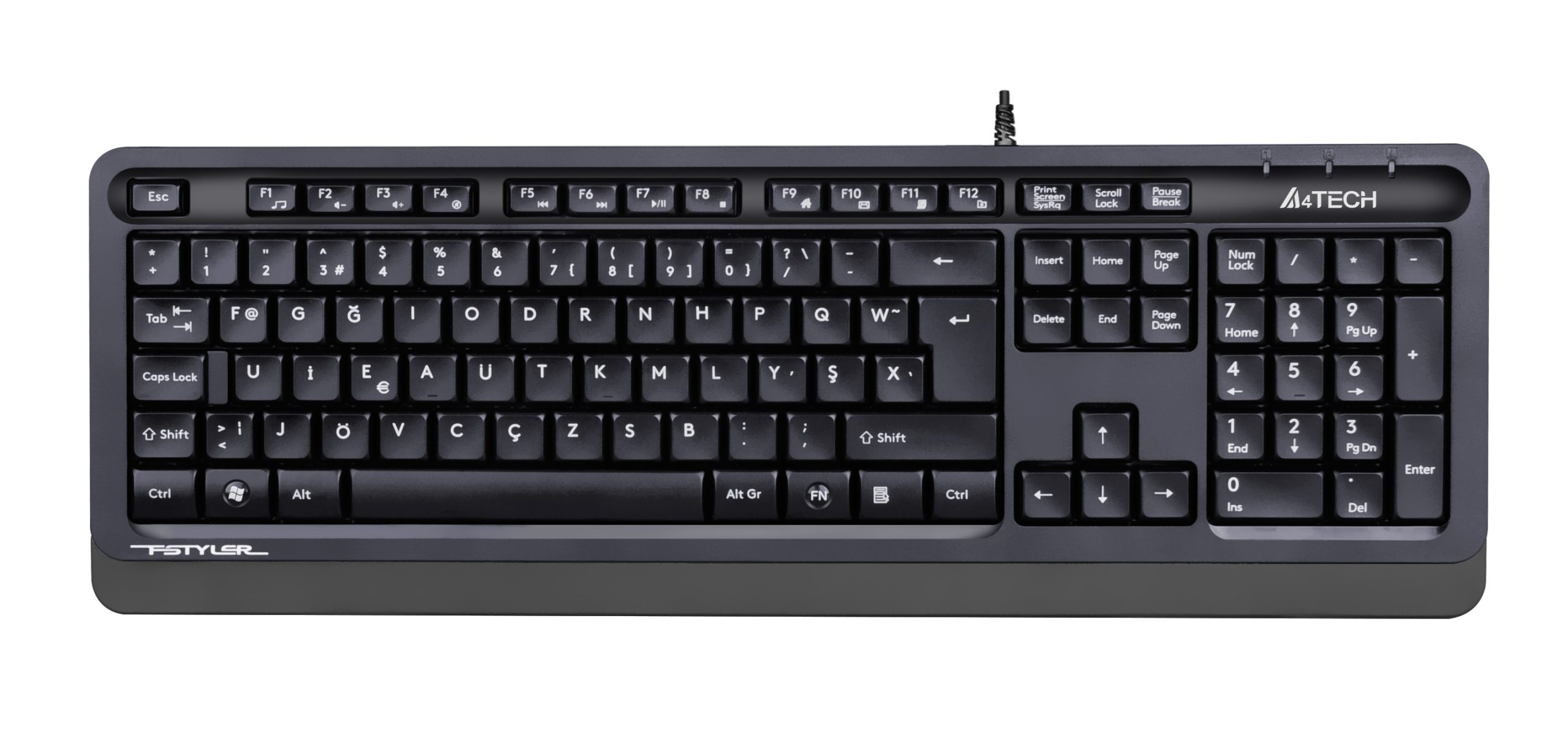 A4 TECH FK10 F USB GRİ TR FN-MULTİMEDYA - FK10 F USB GREY