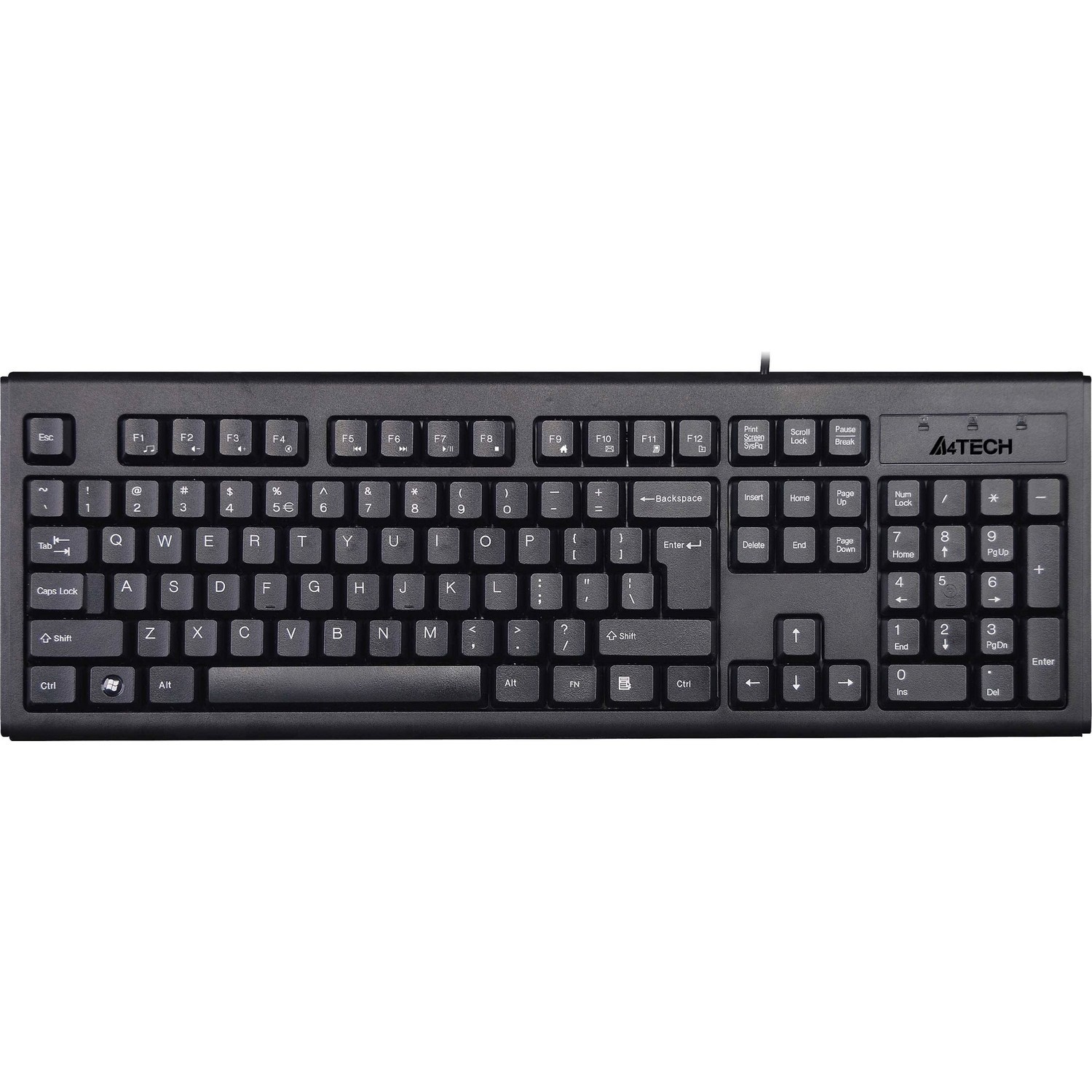 A4 TECH KM-720FN Q MM Fonksiyon tuşlu USB Siyah Klavye - KM-720FN-Q