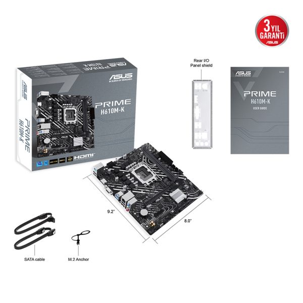 ASUS PRIME H610M-K Intel H610 LGA1700 DDR5 5600 DP HDMI M2 USB3.2 mATX ASUS 5X P - 90MB1GA0-M0EAY0