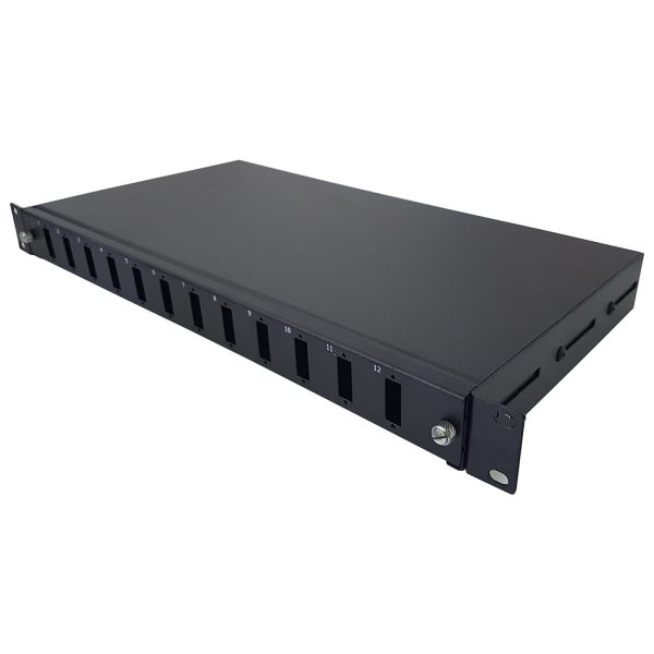 FİBER PANEL 1U 12 PORT KASETLİ SC-DX SİYAH - 102005-LG.KS2