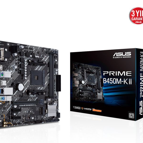 ASUS PRIME B450M-K II AMD AM4 4400MHz (OC) DDR4 VGA DVI-D HDMI M.2 mATX Anakart - 90MB1600-M0EAY0