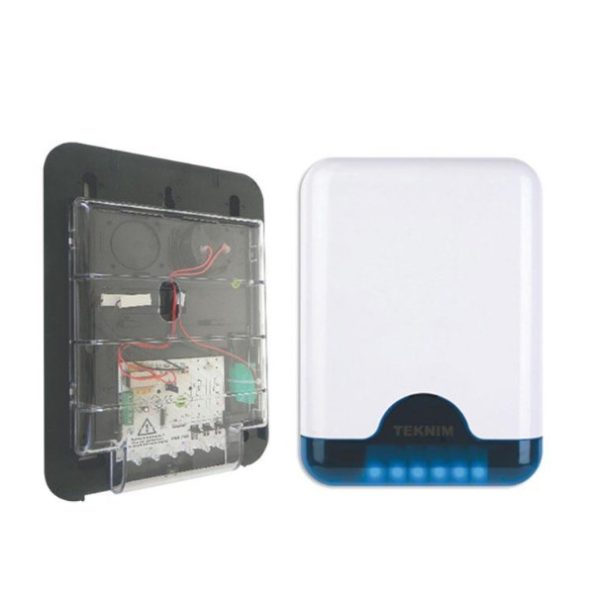 TEKNİM VAS-741BP Mavi Pencereli Harici Siren (Plastik İç Koruma) - VAS-741BP