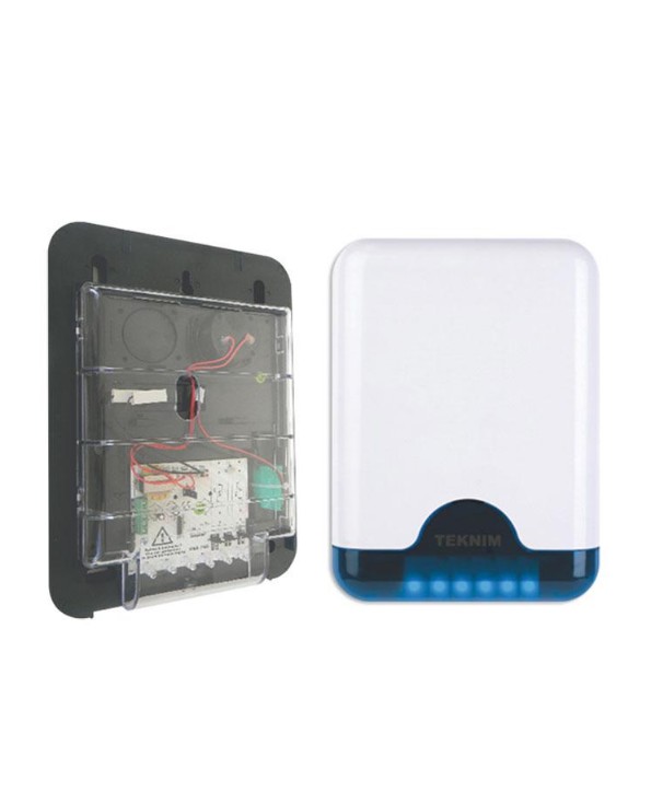 TEKNİM VAS-741BP Mavi Pencereli Harici Siren (Plastik İç Koruma) - VAS-741BP