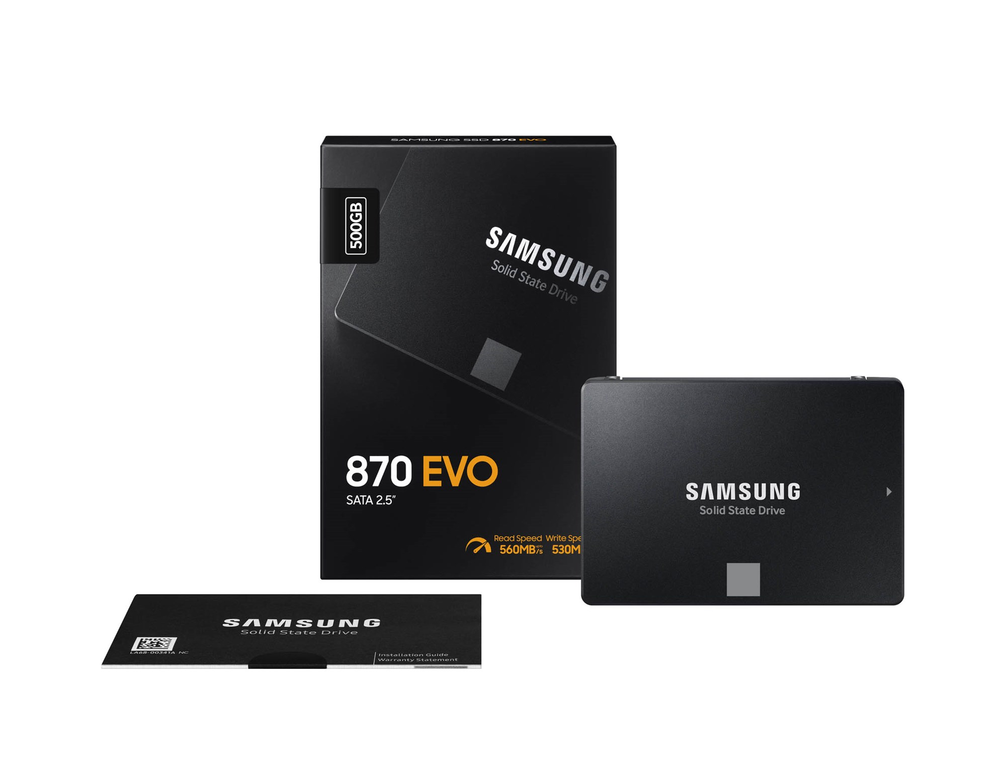SAMSUNG 500GB 870 EVO SATA3 560/530MB/s SSD - MZ-77E500BW