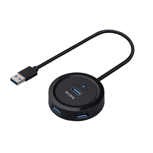 S-LINK Swapp SW-U300 4 Port USB3.0 Siyah USB Çoklayıcı Hub - SW-U300