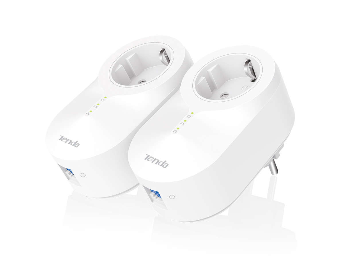 TENDA PH6 AV1000 Gigabit Passthrough Powerline Adapter Kit - PH6