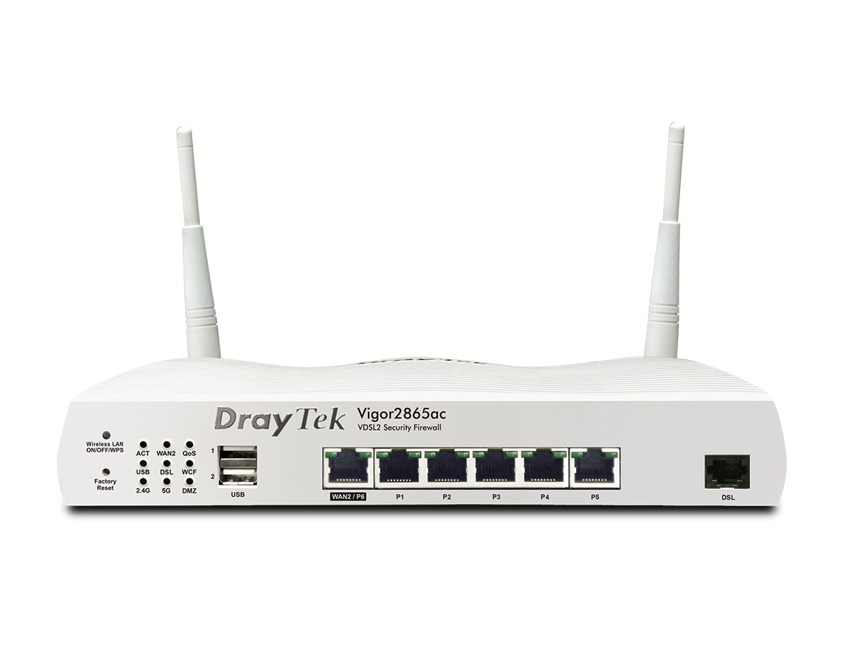 DRAYTEK Vigor 2865ac WiFi VDSL2 & ADSL2+ Dual-Wan VPN Security Router Modem - Vigor 2865ac