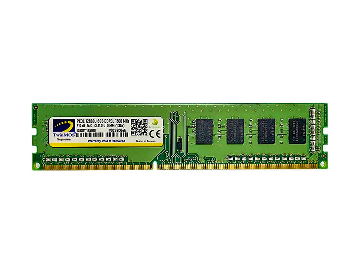 TwinMOS DDR3 8GB 1600MHz 1.35V Low Voltage Desktop Ram - MDD3L8GB1600D