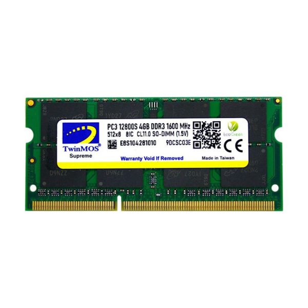 TwinMOS Sodimm 4 GB 1600MHz 1.5V DDR3 Notebook Ram - MDD34GB1600N