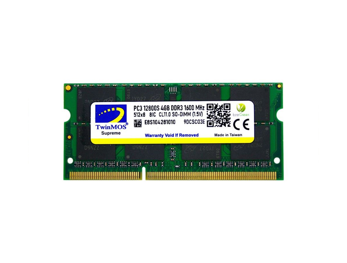 TwinMOS Sodimm 4 GB 1600MHz 1.5V DDR3 Notebook Ram - MDD34GB1600N