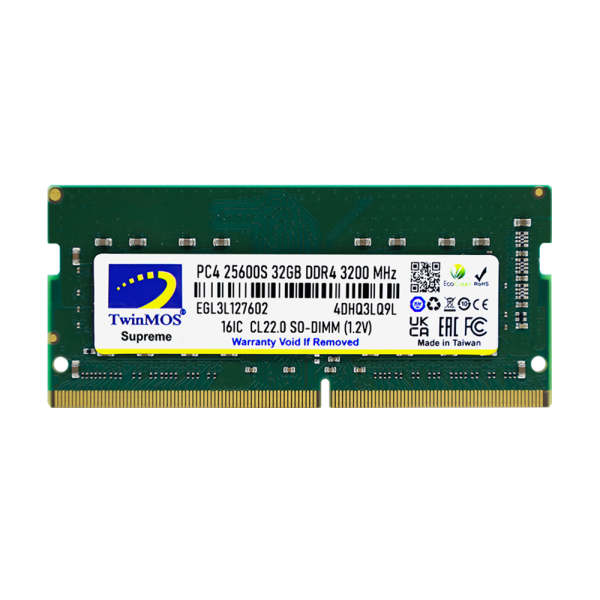 TWINMOS MDD432GB3200N 32GB (Tek Parça) DDR4 3200Mhz Notebook Bellek - 29545