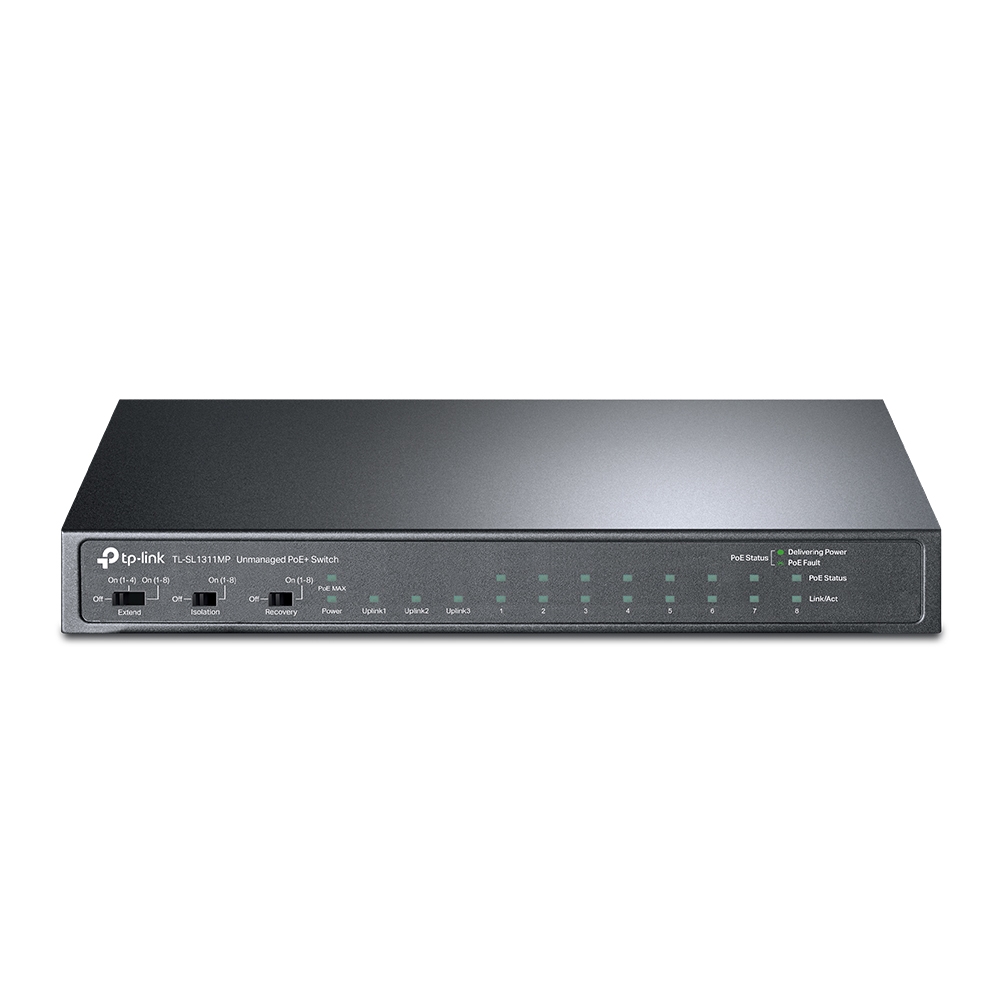 Tp-Link TL-SL1311MP 8Port 10/100 PoE + 2Port Gigabit + 1Port SFP Switch - TL-SL1311MP
