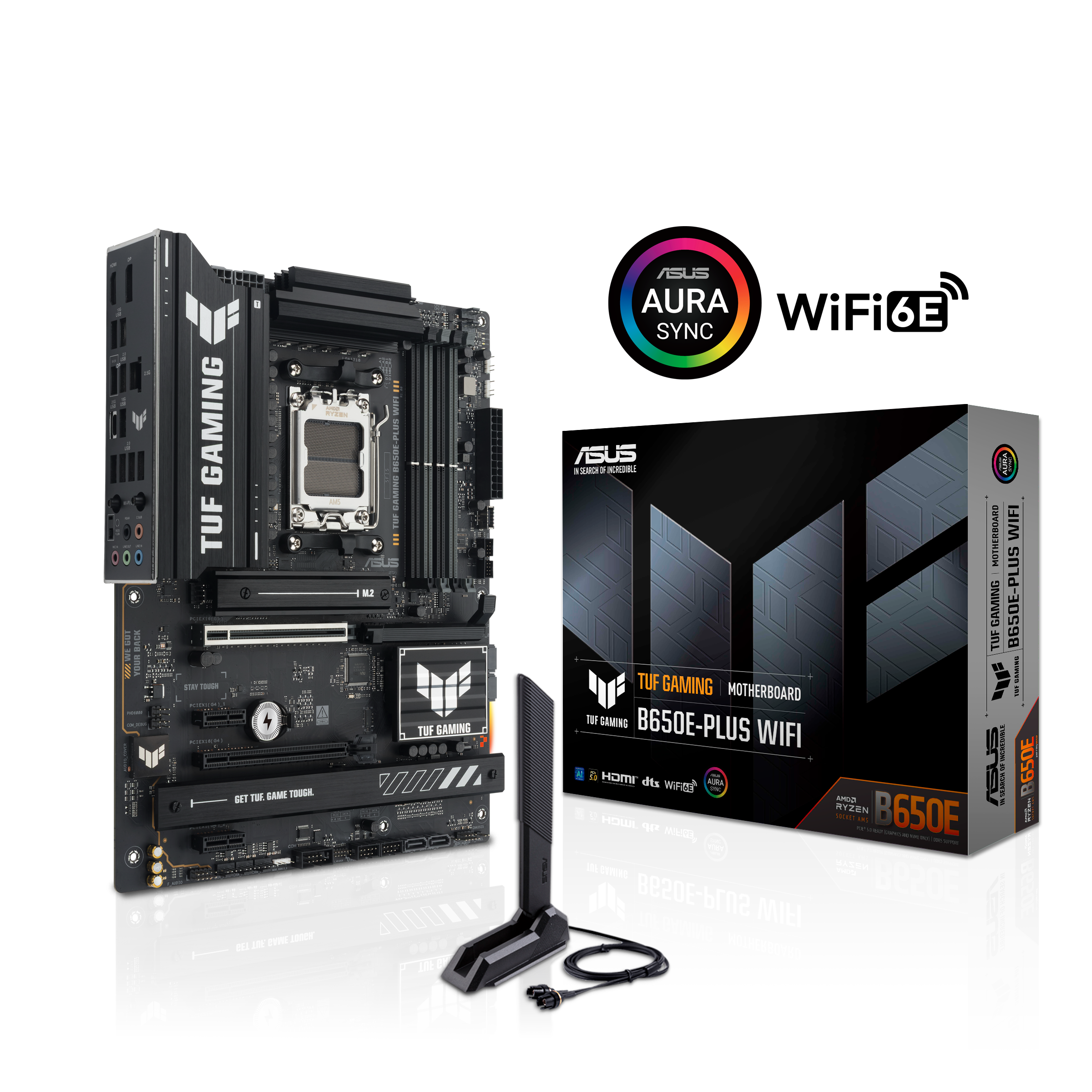 ASUS TUF GAMING B650E-PLUS WIFI B650 DDR5 (Vga Yok) GLan 2.5G ATX HD DP WIFI BT M2 RGB AM5 AMD Anakart - 39271