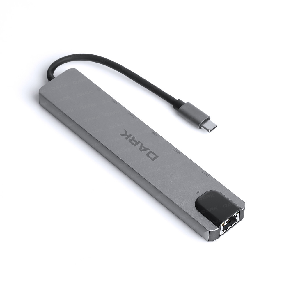 Dark USB 3.1 Ethernet/HDMI/TF SD/ USB 3.0 2.0/USB-C/USB-C PD Hub[DK-AC-U31X40 - DK-AC-U31X40