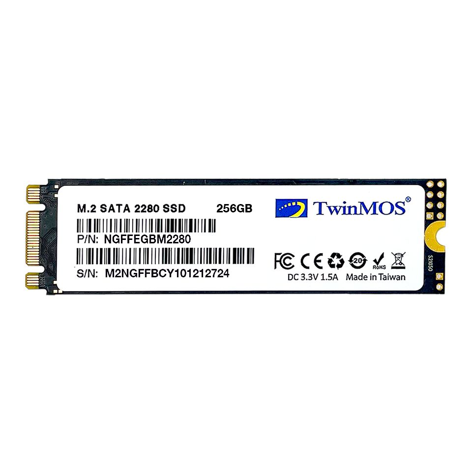 TwinMOS 256GB M.2 2280 SATA3  580-550MB/s (NGFFEGBM2280) - Bbi.Isl.Dep.Dsd.0091
